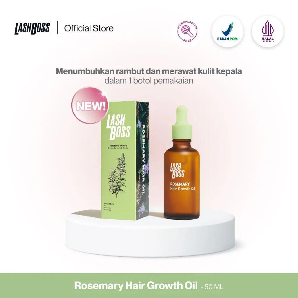 LashBoss Rosemary Hair Oil for Hair Growth Treatment Haircare