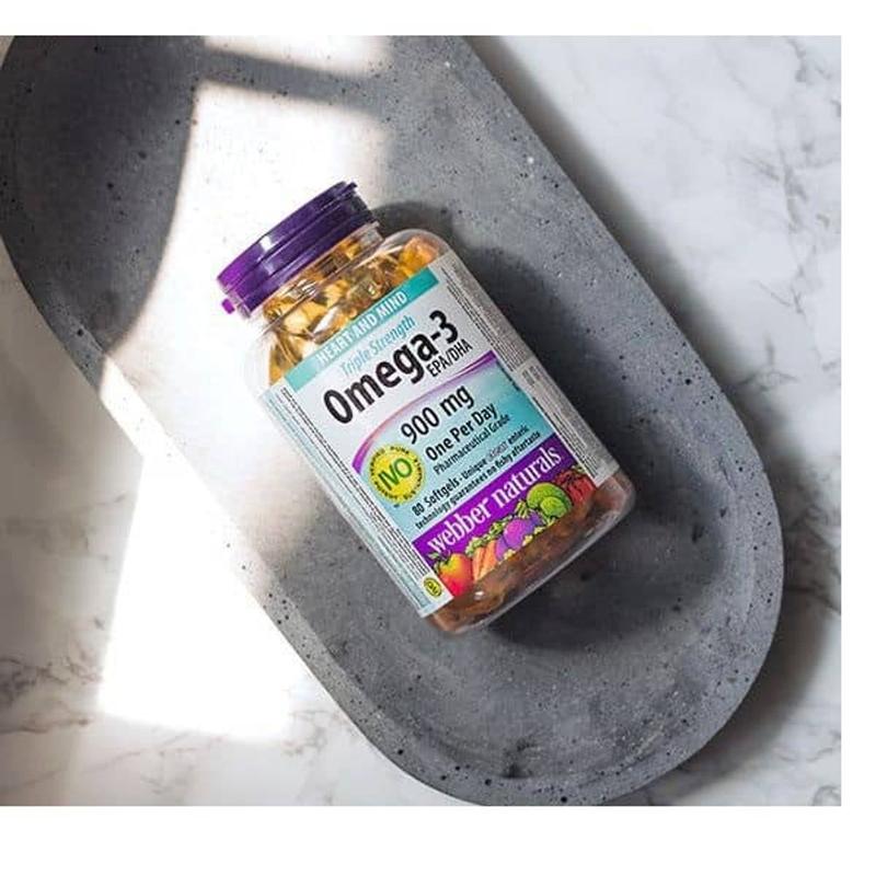 Viên Uống Omega 3 Triple Strength 900mg EPA/DHA Webber Naturals (80 &120 Viên), Dầu Cá Hàm Lượng Cao Dùng Cho Nam và Nữ 4