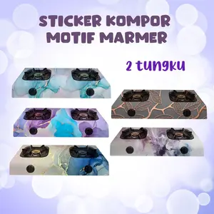 Stiker Setiker Sticker Kompor 2 Mata Tungku Motif kayu dan keramik Aestetik 100x50 rinnai elegan
