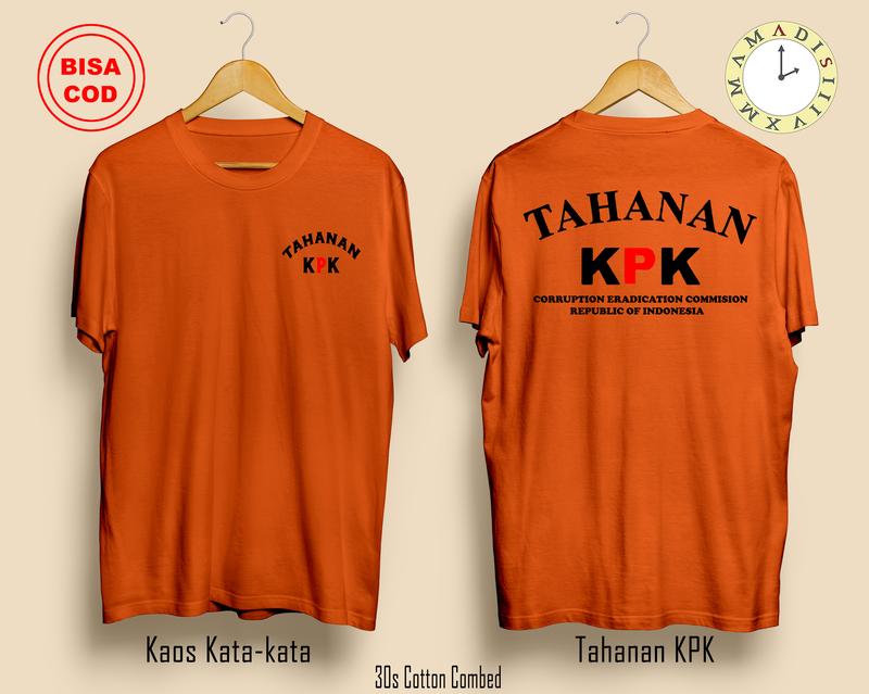 Product Introduction of Kaos Distro Pria TAHANAN KPK Cotton Combed 30s 13