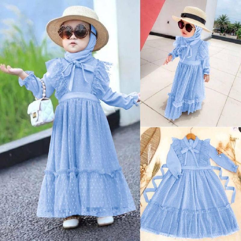 GAMIS KOMBINASI TILE ONDE/GAMIS TERBARU 2023/MAXI YANYANKID/GAMIS ANAK PEREMPUAN MODEL TERBARU UK S-M-L Dress Muslim Baju Lebaran Wanita Mewah Syari Pesta Kondangan Remaja 0