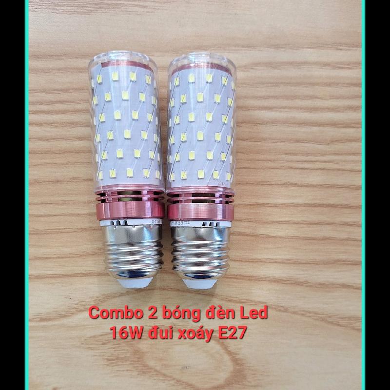 Combo 2 bóng đèn led 16W đui xoáy E27 ánh sáng trắng