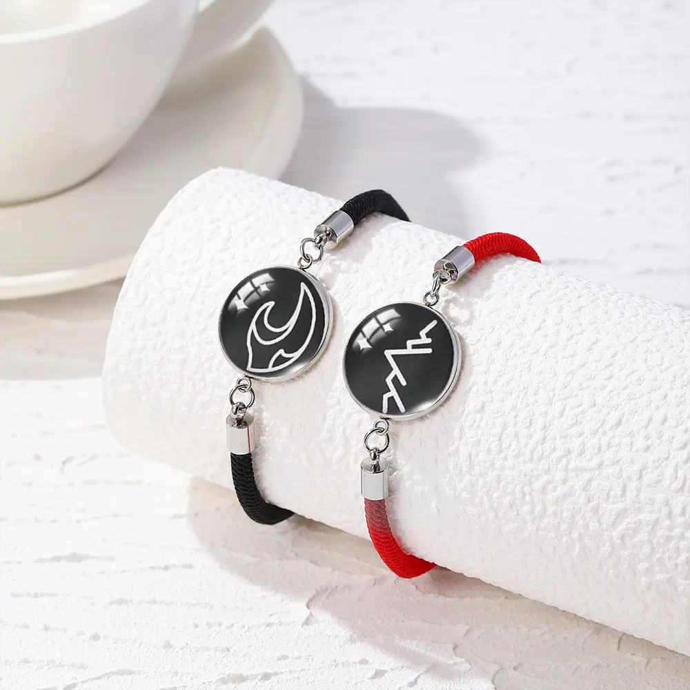 Vòng Tay Cặp Đôi, Tình Yêu Chất Lỏng Lời Thề, Dạ Quang, Dây Đeo Mang Cử Chỉ Trái Tim, Dây Đeo Mang Bằng Thép Không Gỉ, Vòng Tay Dệt Vua Và Nữ Hoàng