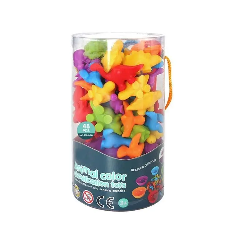 Counting Dinosaur Toys Set, Color Matching Game with Sorting Bowls, Dino Counting & Animal Cognition Sensory Toys Montessori Toys Summer Toys, Multifunction Shape Sorter Novelty Toys, Birthday Gifts, Girl Play Toys, Multifunction, Toys for Boys, Colorful 5