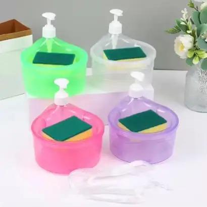 Product Introduction of Automatic Dispenser Portable Soap Dishwashing Liquid Home Adder Press Box Sponge Soap Kitchen Detergent Kitchen Tool Accessorie 0