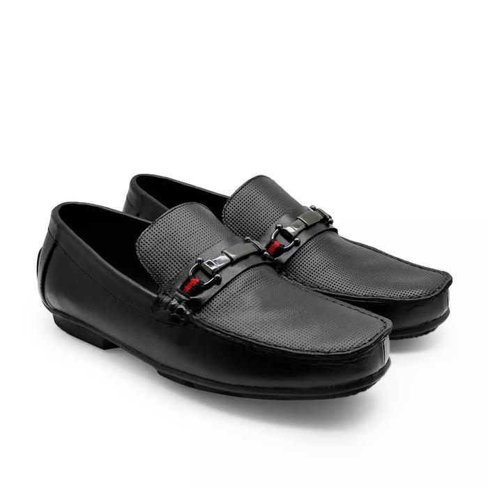 Gambar Marelli Sepatu Moccasin Loafer Pria Slip On Leather Black - MN 123 - 38 dari Marelli shoes Indonesia Kab. Bekasi Tokopedia