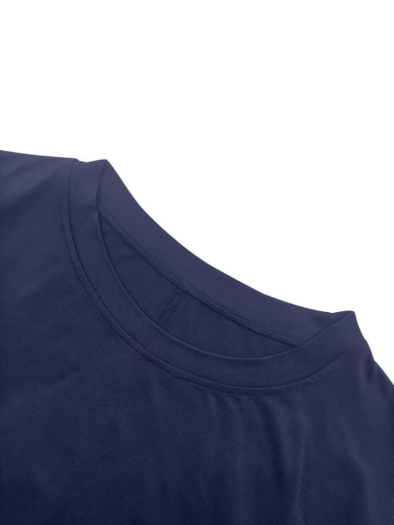 Product Introduction of Women's Just Breathe Letter Print Thermal Transfer Printing Short Dress, Casual Short Sleeve Round Neck Dress for Spring & Fall, Ladies Clothes for Daily Wear 9