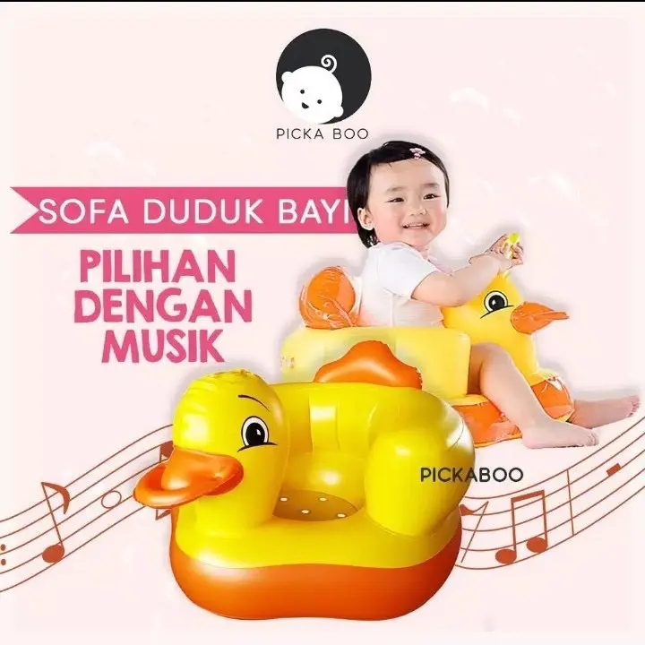 Sofa Bayi Tiup Model Bebek Bayi Belajar Duduk Baby Seat Tinggal Pompa