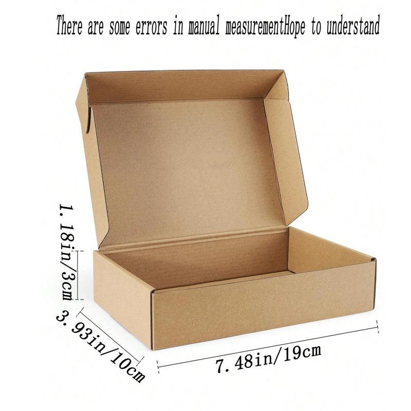 Product Introduction of Cardboard Box, 25pcs/set Kraft Paper Box, Gift Box, Mailer Box, Shipping Box, Gift Wrapping Supplies for Wedding, Birthday, Party, Bakeware 1