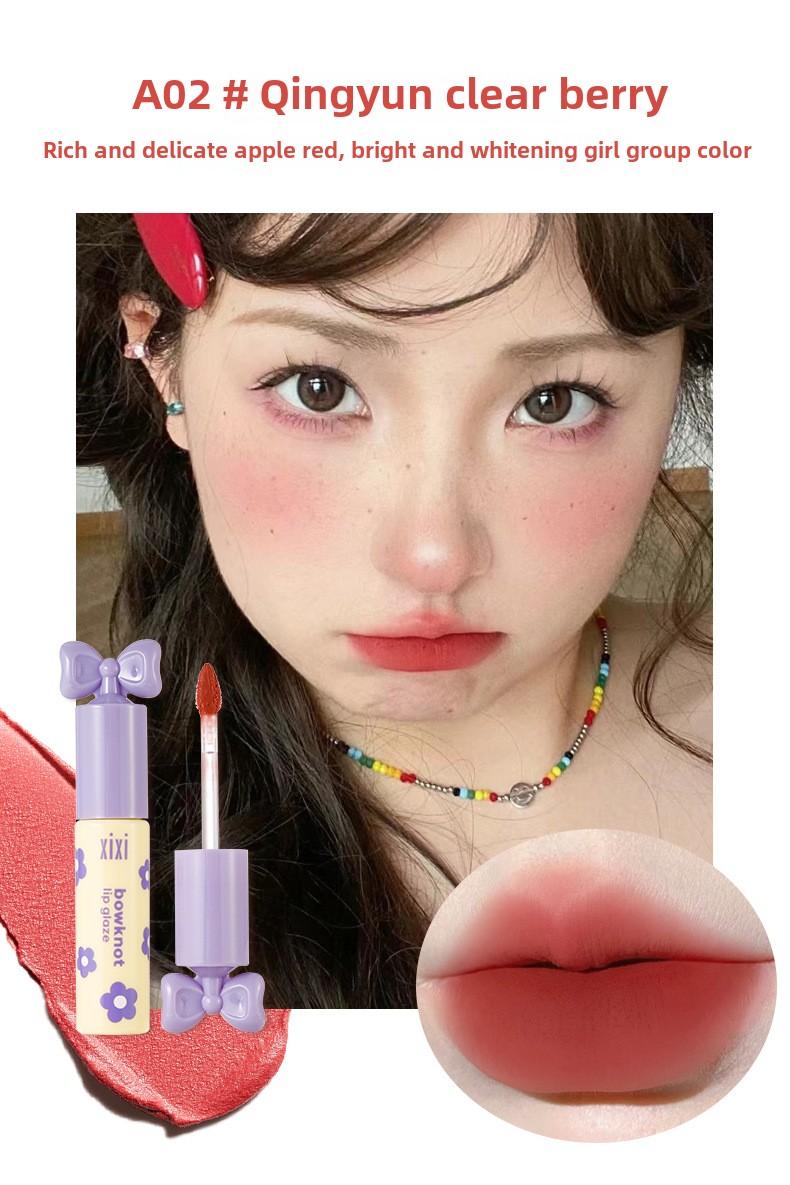 Product Introduction of xixi Manta Flower Velvet Matte Lip Glaze 2 pieces 80% off Velvet matte matte surface is not easy to stain the cup, whitening and not picky about skin color 7