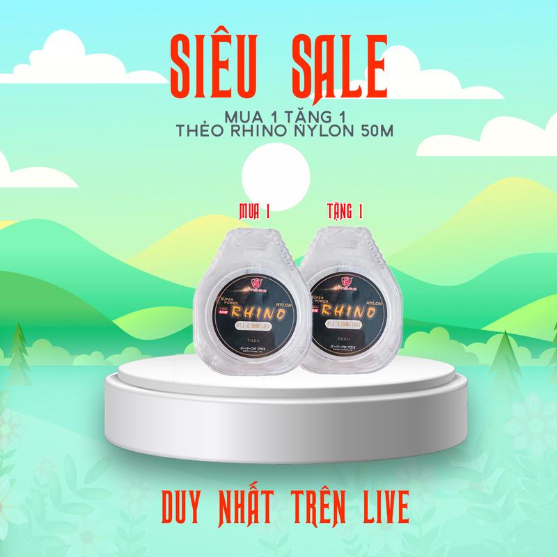 MUA 1 TẶNG 1 Mua 1 Thẻo Câu Cá Nylon Rhino Tặng 1 Thẻo Nylon Rhino - Dây Mềm Mượt Chất Liệu Nylon