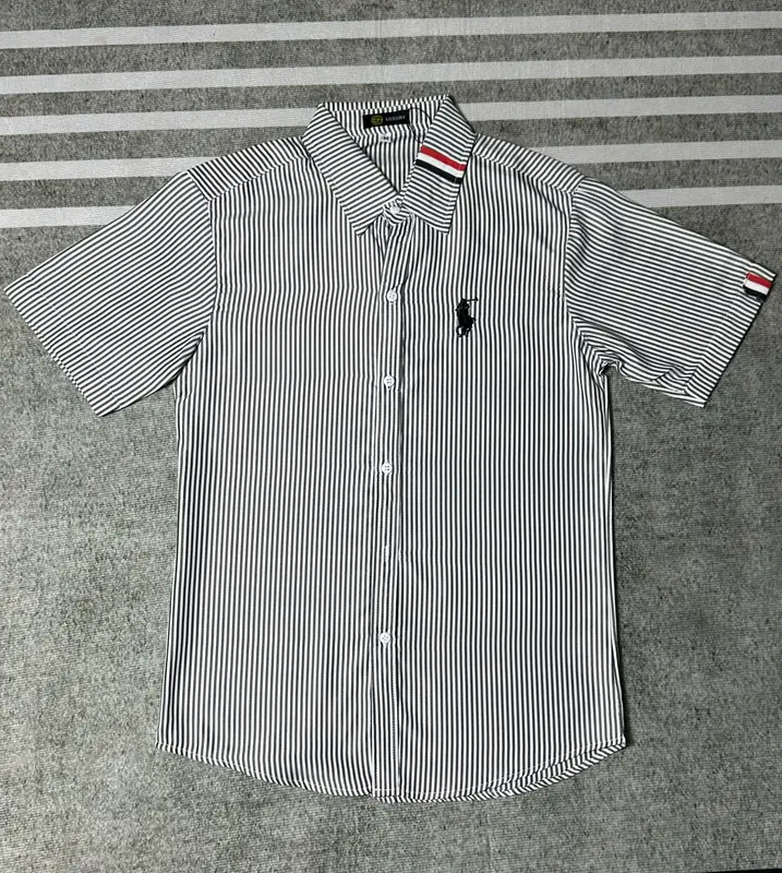 Áo sơ mi nam nữ vải đũi phối loang thêu chữ kiểu mới thoáng mát Menswear Top- Gin Chuyên Sỉ 2