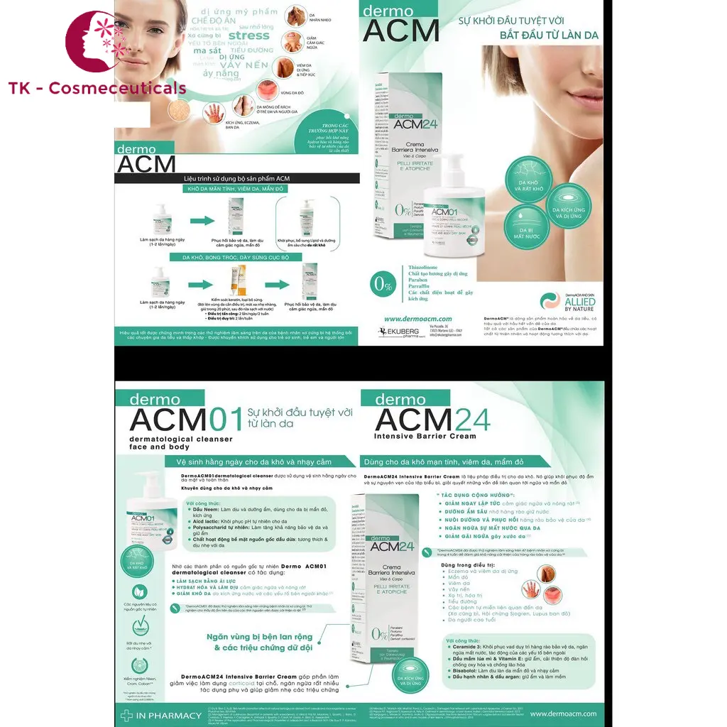 Derma 01 DERMO ACM01 Sữa Rửa Mặt Và Toàn Thân Dành Cho Da Mỏng Manh, Nhạy Cảm ...