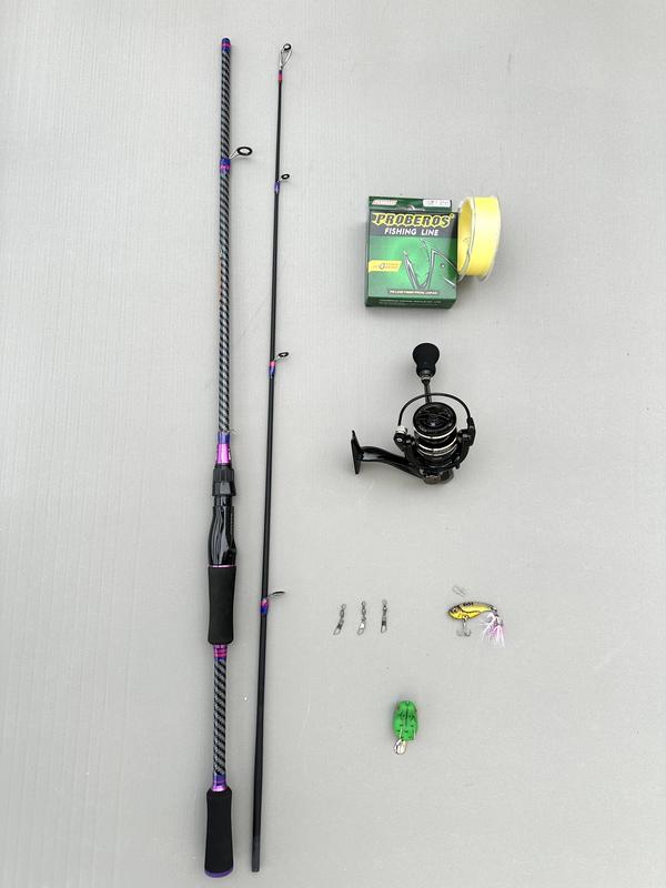 Combo Cần Lure Crocodile + Máy AC 2000 Kim Loạiii Fishing