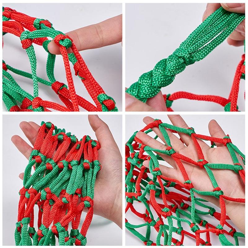 Product Introduction of Durable Nylon Nylon Net Bag Weaving Multiple Colors Basketball Carry Bag Ball Pocket Football Balls 18