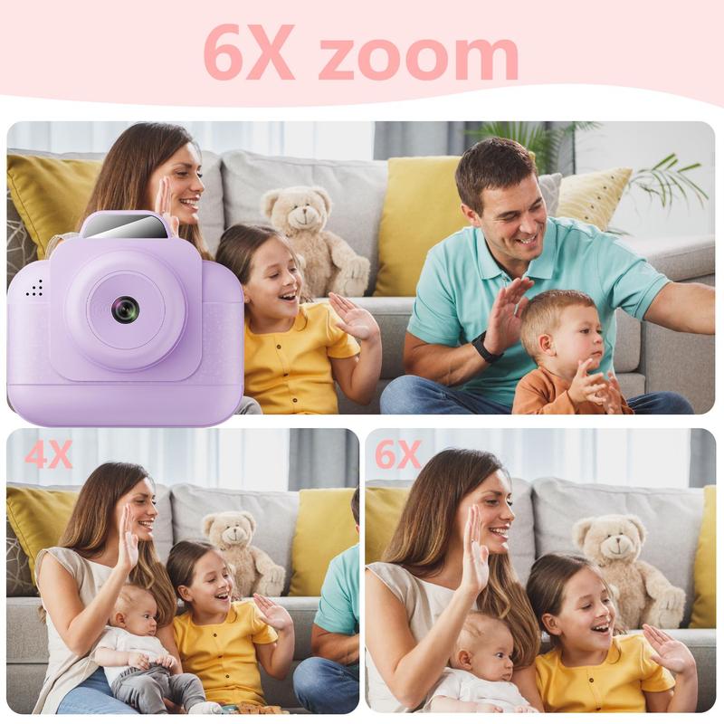Product Introduction of Portable Instant Camera, Rechargeable Camera with Rechargeable Battery & Accessories, Compact Design Camera for Photography Adventure 7