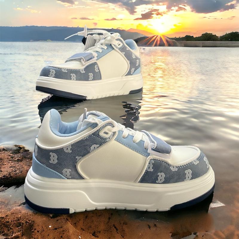Giày thể thao MLBI Mid Xanh - Giày thể thao nữ đế cao thời trang,sang trọng Sneaker Shoes 7