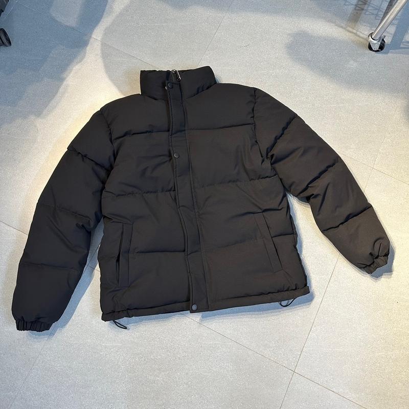 Áo Phao Béo Nam Nữ Cao Cổ Dáng Trơn Có Dây Rút 2 Màu Đen Be Menswear