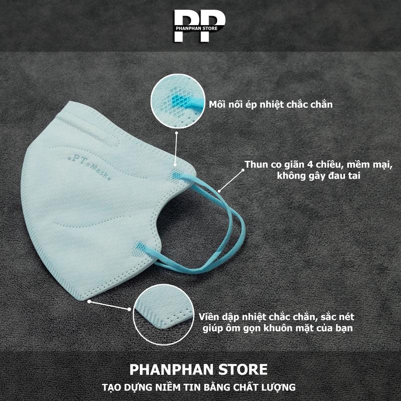 100c Khẩu Trang 9D - Pt Mask - Cho mặt vừa từ 55-70kg - Chống tia UV, Bụi mịn, Màu Pastel, khẩu trang chống nắng tia uv Phụ Kiện Accessories Che Mặt Nam