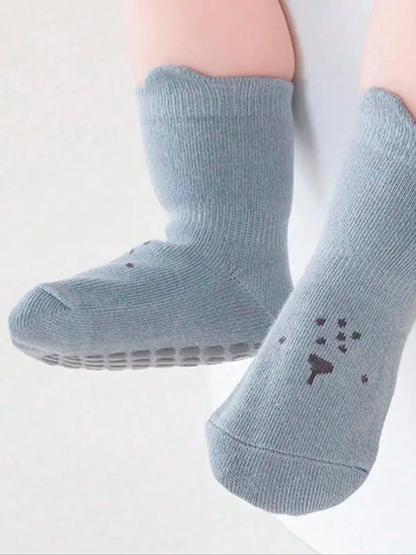 Cartoon Animal Pattern Baby Socks, Cute Comfortable Breathable Calf Socks for Newborn Infant Toddler Kids, Kids Socks for All Seasons 4