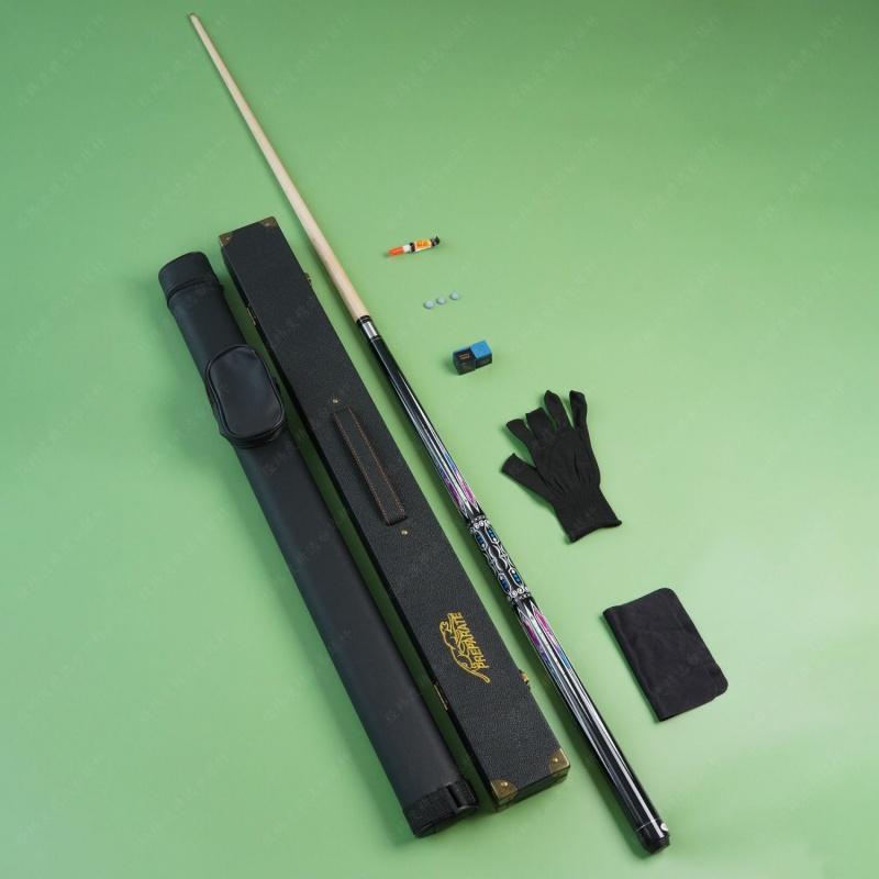 Purple Flame Same Style Small Head Handmade Billiard Cue Middle Head Billiard Bar Big Head Black Eight Snooker Maple Fancy Stick 6