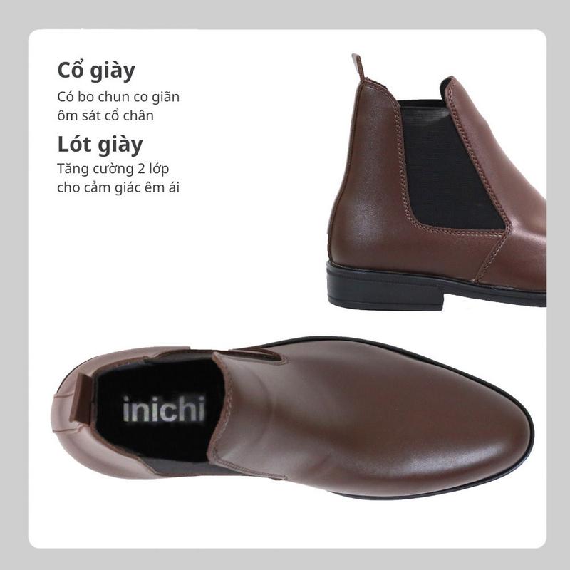 Product Introduction of Giày chelsea boots da nâu g1293 inichi mới 7