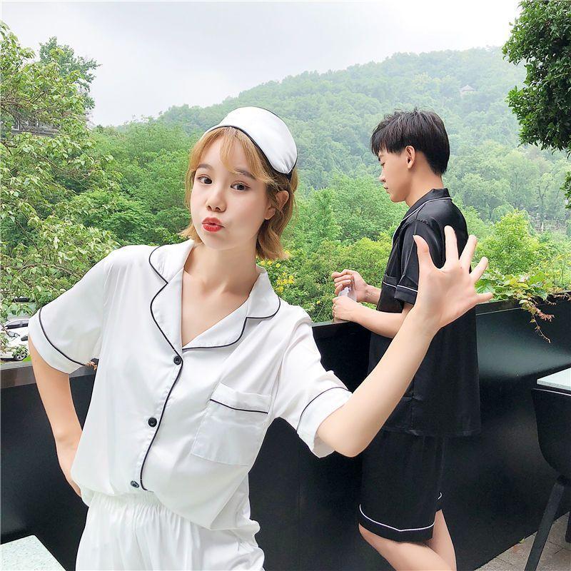 Product Introduction of Bộ Đồ Ngủ Lụa Lạnh Dành Cho Nam Giới, Ngắn Tay Mùa Hè, Mỏng, Thích Hợp Cho Mùa Thu, Lụa Nhân Tạo, Cỡ Lớn, Phong Cách Thường Ngày Phù Hợp Với Giới Trẻ, Bộ Đồ Mặc Nhà 9