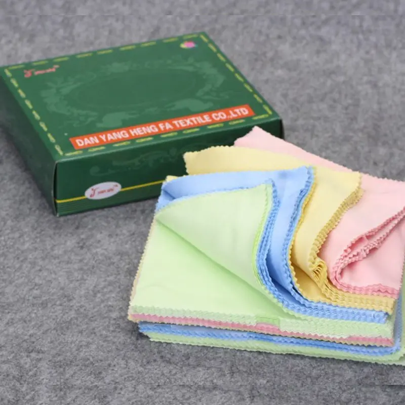 Wholesale Needle Three Rock Glasses Cloth Phone Screen Cleaning Hot Pot Dining Wiping Cloth Customizable Fiber Packaging Glasses Cloth vintage  glasses