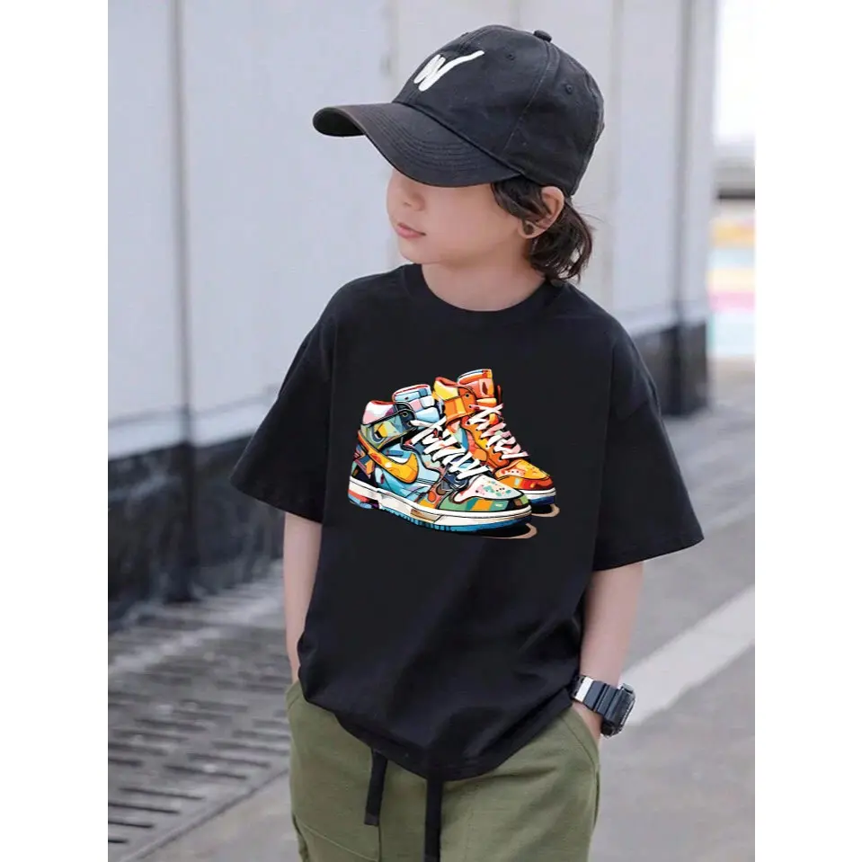 baju budak t shirt round neck  unisex size100-160 2025 Kids T shirt 250