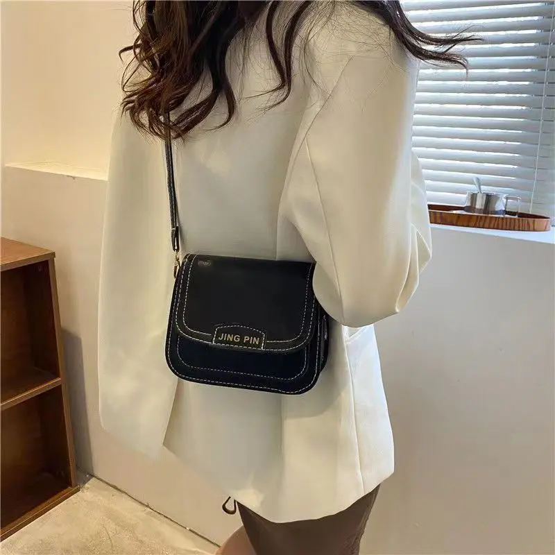 Túi Nữ, Cao Cấp Mới, Phong Cách Hàn Quốc Tinh Tế, Màu Tương Phản, Thích Hợp Cho Mùa Thu Và Mùa Đông, Ins Dễ Phối Đồ, Túi Messenger Đeo Vai Thời Trang Bag Tote 2
