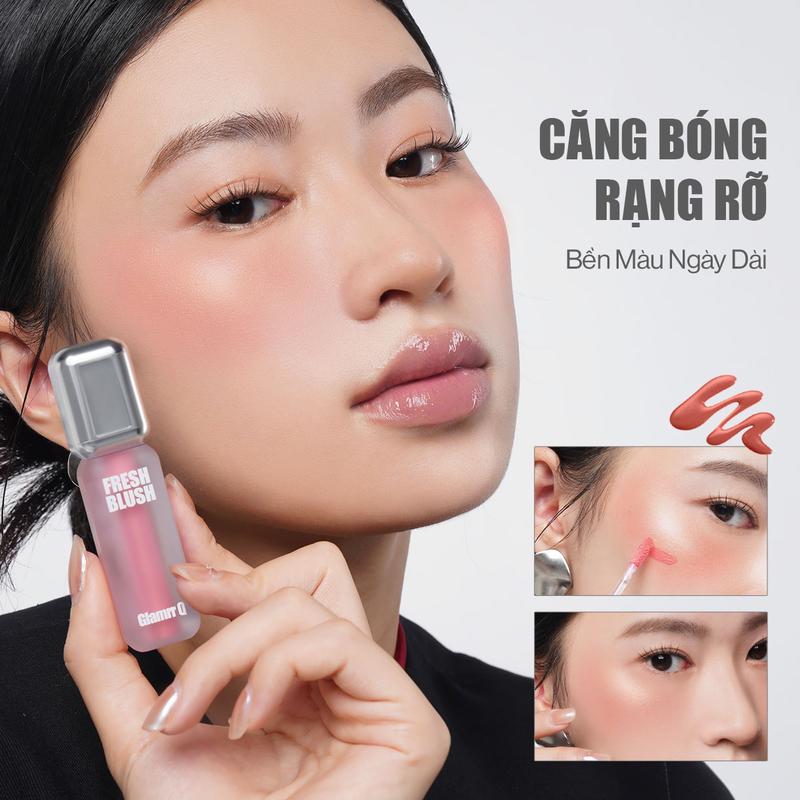 Má Hồng Kem Căng Bóng Glamrr Q Glow Lasting Fresh Blush 3.8g 5