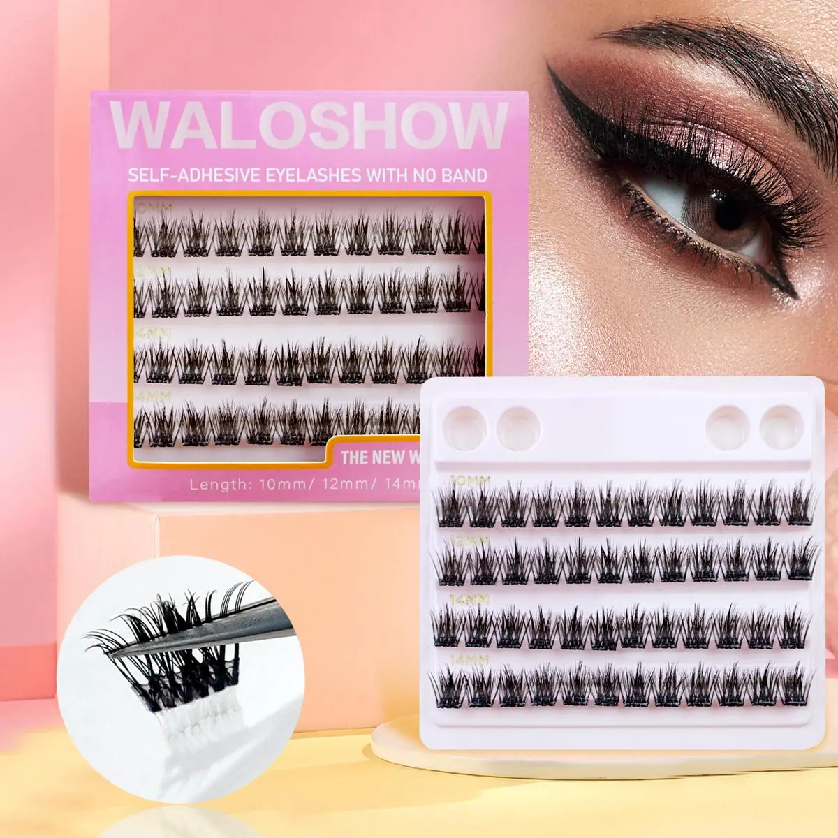 Mixed Length Individual False Eyelash, 1 Set Natural Eyelash Extension, Self Grafting False Eyelash