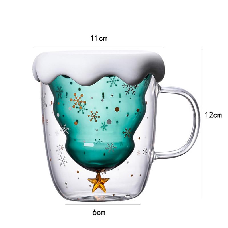 Ly Thủy Tinh 2 Lớp Hình Cây Thông Cách Nhiệt Cao Cấp 6