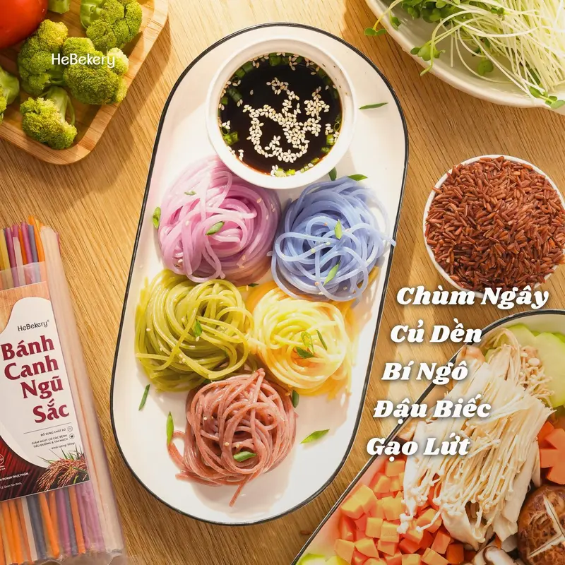 Bánh Canh Ngũ Sắc Rau Củ 5 Vị - Bánh Canh Rau Củ HeBekery by HeBe Chua Food Cake 1