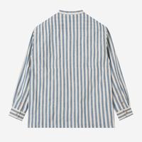 Gambar Baju Muslim Duha Muslimwear - Baraa Shirt Long Sleeve - Blue White Stripes dari Duha Muslim Wear Kota Tangerang 5 Tokopedia