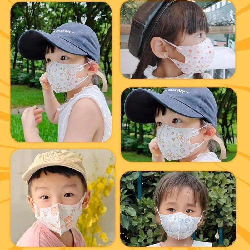 50-100 Khẩu trang trẻ em 5D Hồng Quân họa tiết - 100 chiếc cho bé từ 4 đến 8 tuổi