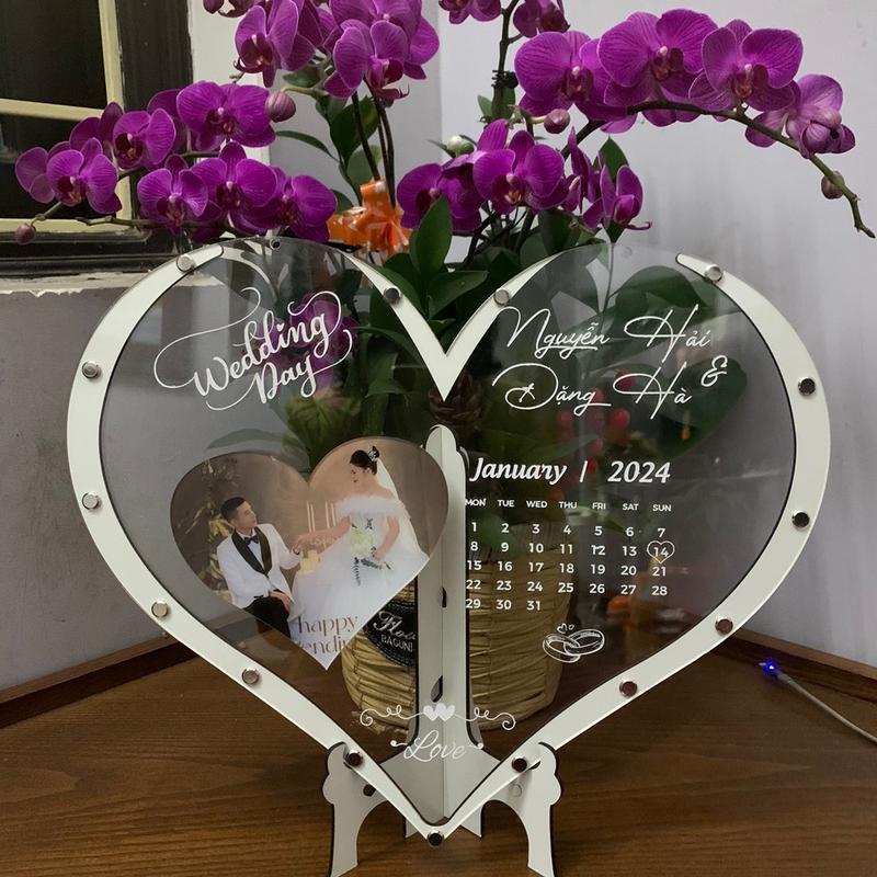 Tranh rót cát hợp hôn size 60cm in ành theo yêu cầu Decor Decor Phòng Khung Tranh 1