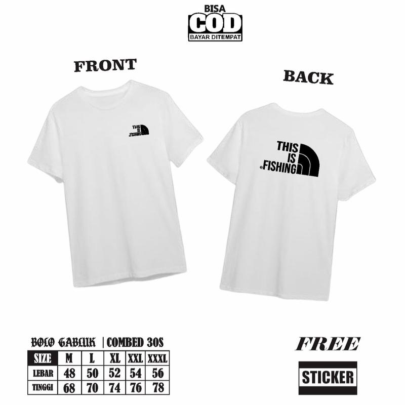 Kaos Mancing Tshirt “This Is Fishing” free stiker pancing 0