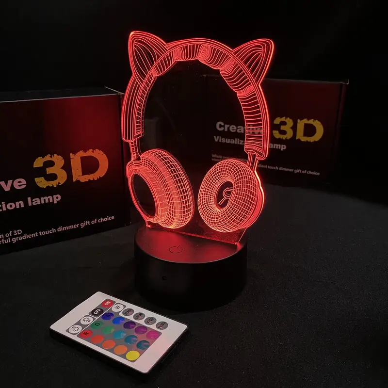 Đèn led, đèn ngủ 3D tráng trí 16 MÀU CÓ ĐIỀU KHIỂN 7