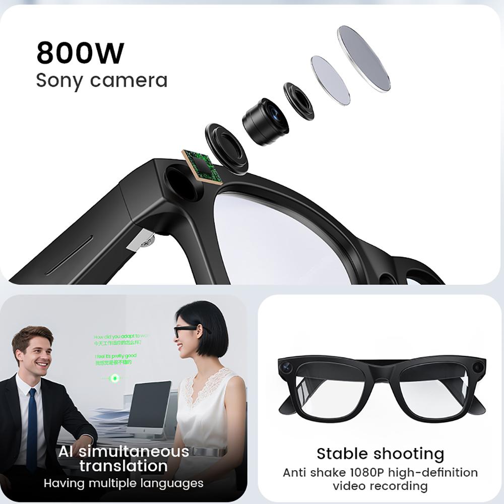 Electrochromic AI Photography Glasses 4-Speed Adjustment Real Time Translation Anti Shake shooting AI Interaction Smart Glasses - Image 2
