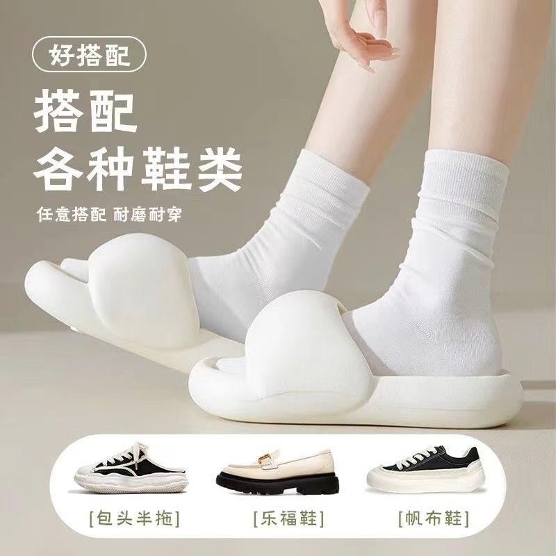 Tất Băng, Cửa Hàng Boutique Đôi, Dành Cho Nữ, Mỏng, Mùa Xuân Và Mùa Hè, Chất Liệu Nhung, Dài Giữa Bắp Chân, Màu Trơn Dễ Phối Đồ, Chất Liệu Lụa Lạnh 1