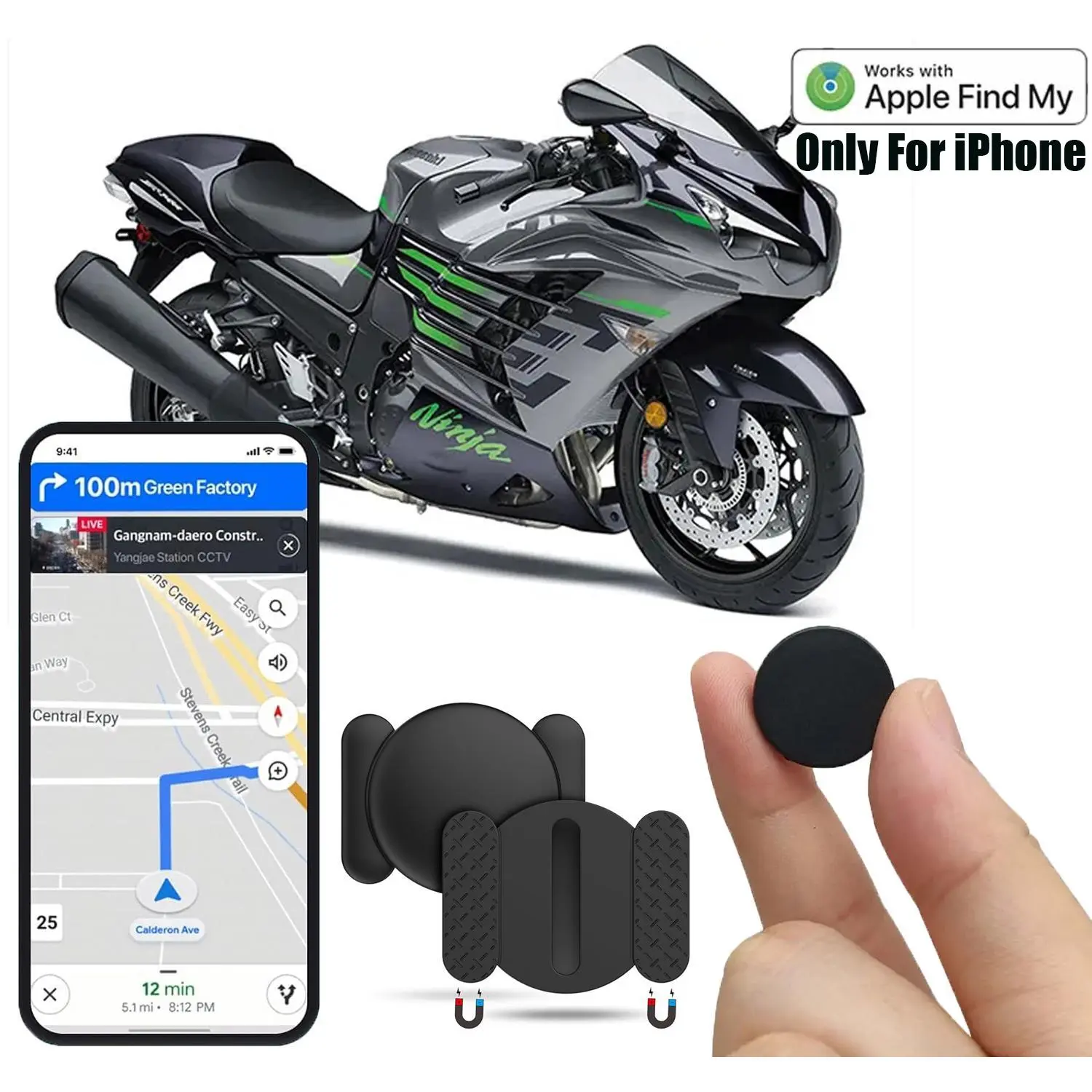 Magnetic GPS Tracker with Adhesive Silicone Cover, Anti-lost Hidden Air Tag for Car, Bike, Motorcycle, Smart & Wearable Devices, Mini Gadgets