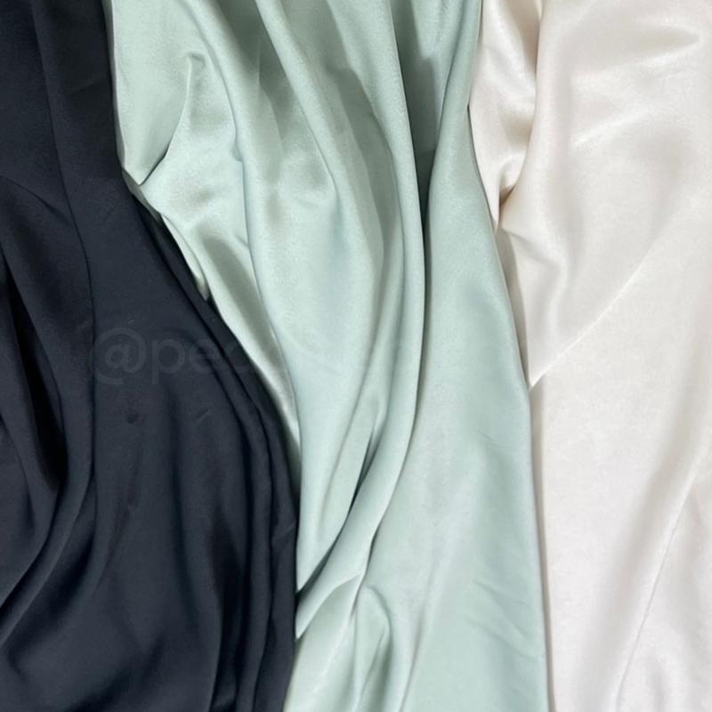 Hera dress - Đầm lụa vai lệch lưng đổ | Peachtea Corner Nữ Women 3