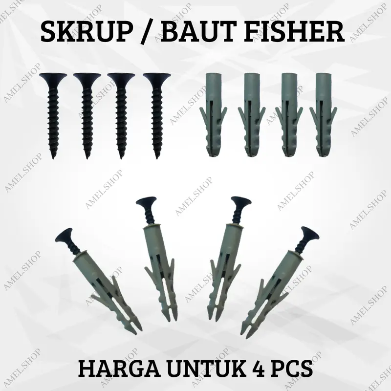 SKRUP BAUT FISHER SET MURAH 0