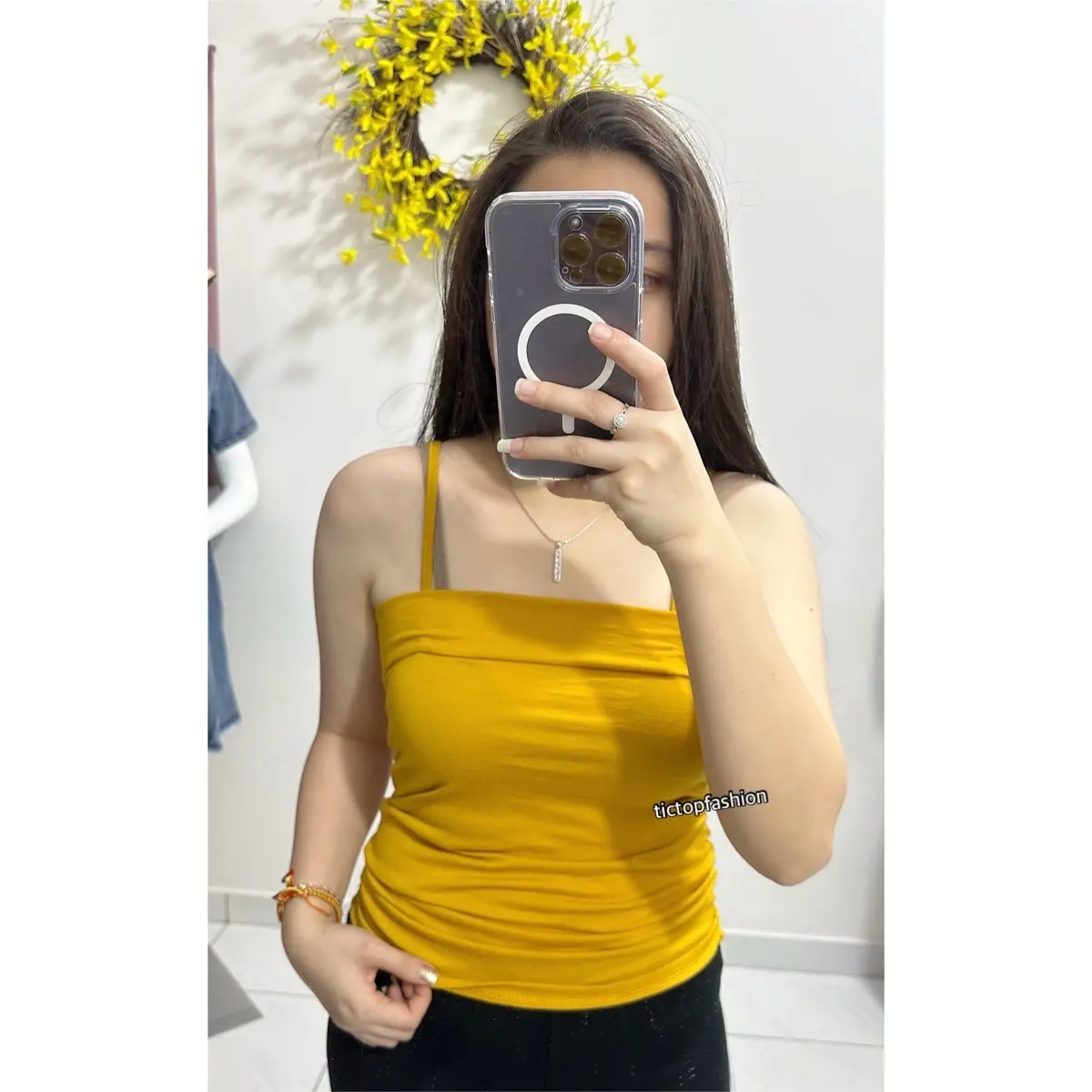 TANKTOP tali lidi belakang karet - tictopfashion