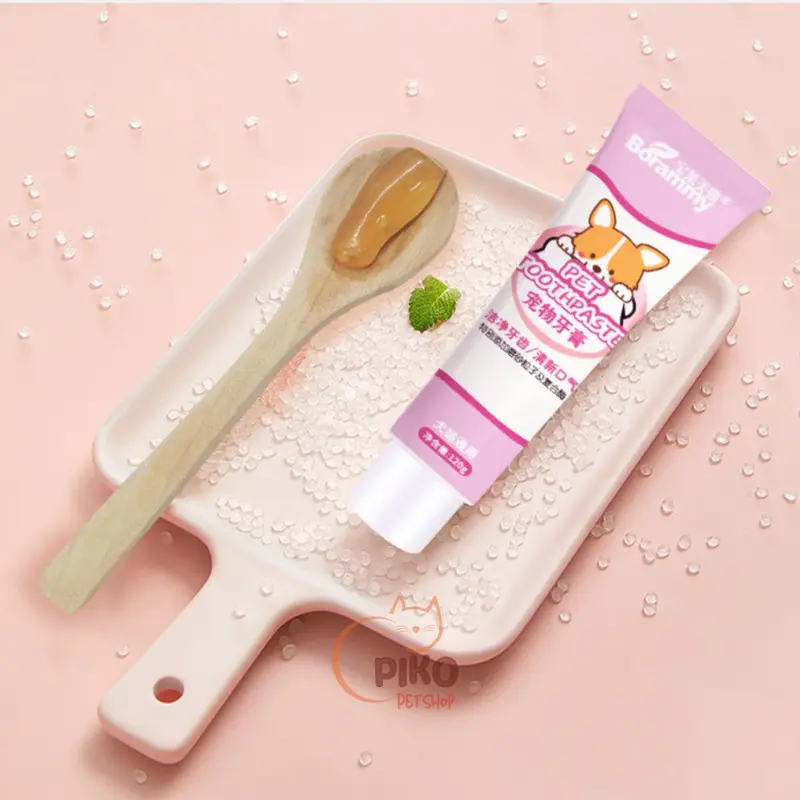 Kem đánh răng cho chó mèo Borammy kèm bàn chải đánh răng thú cưng - Piko Petshop 3