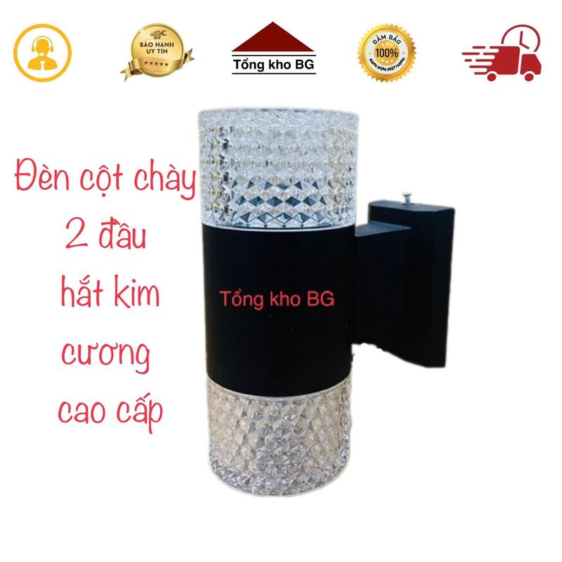 [Tổng kho BG] Đèn cột 2 đầu hắt Kim Cương và đèn chày vuông 2 đầu - 3 chế độ ánh sáng ( vàng - xanh dương - tím) và 10 màu tự thay đổi