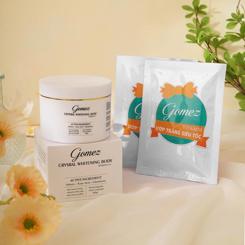 Kem Body Gomez 500gr Tặng 2 Gói Tắm Trắng bùn khoáng nâng tone