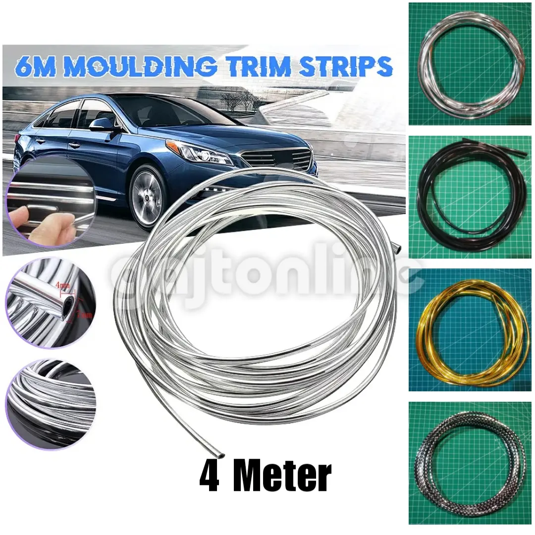 Lis Dekorasi Interior Eksterior Mobil Chrome Moulding Trim Strip