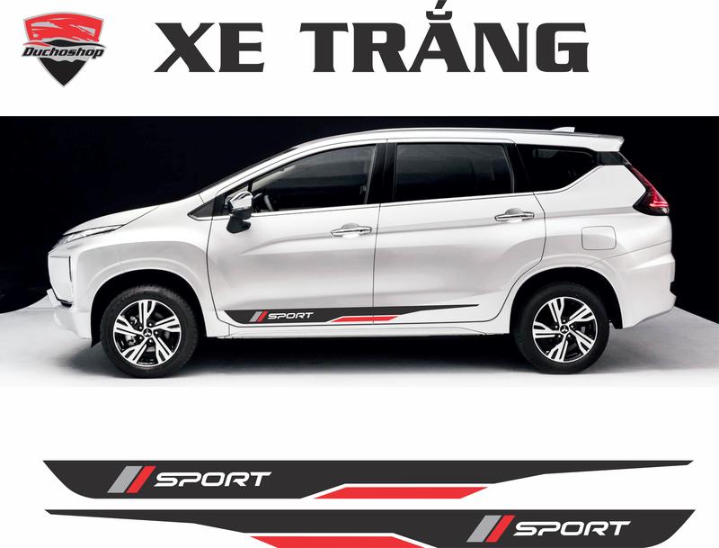 Tem sườn xe ô tô chất liệu PVC ngoài trời in kts - Bộ 2 bên Nhãn Dán Decal